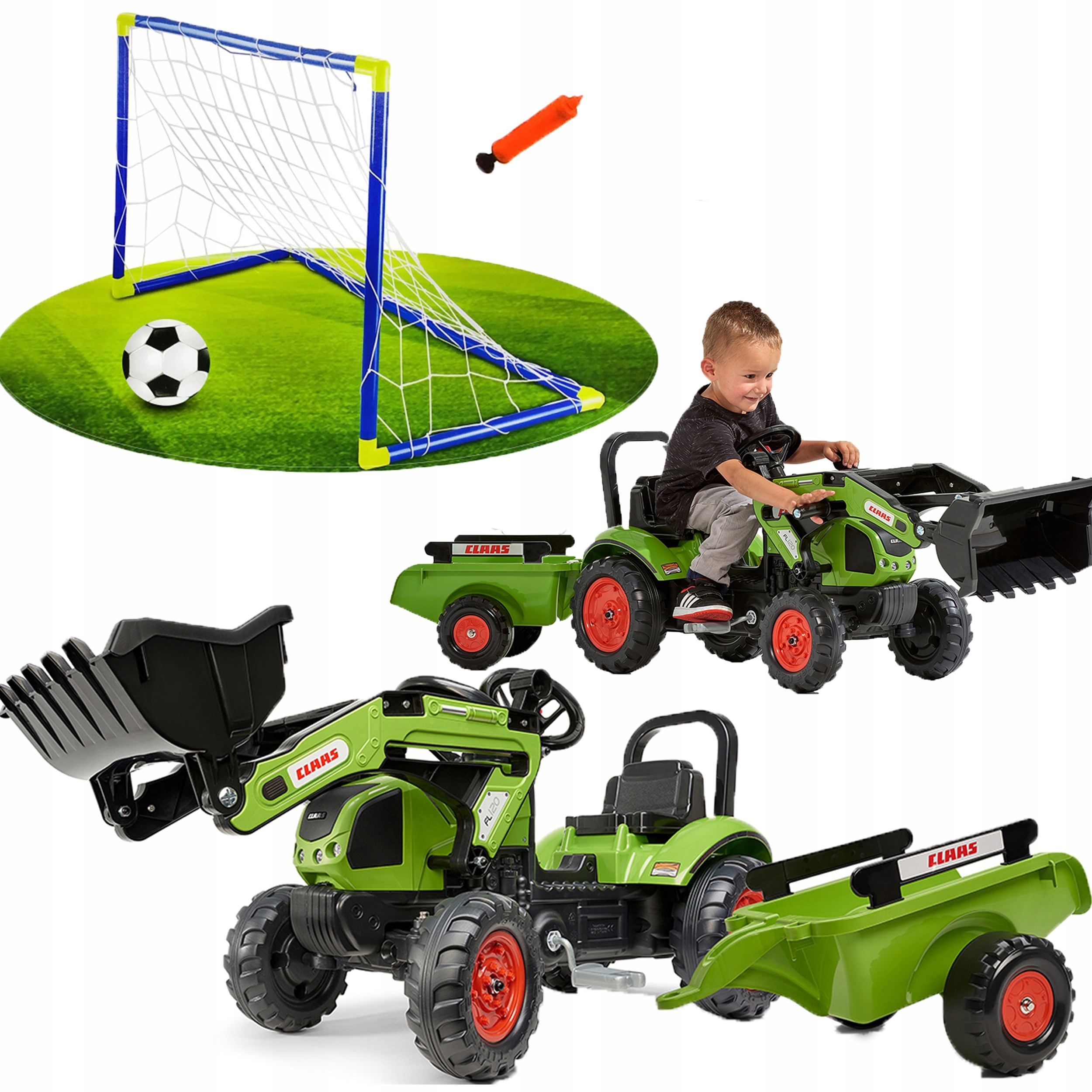 

Falk Traktor Claas z Przyczepą na Pedały Woopie
