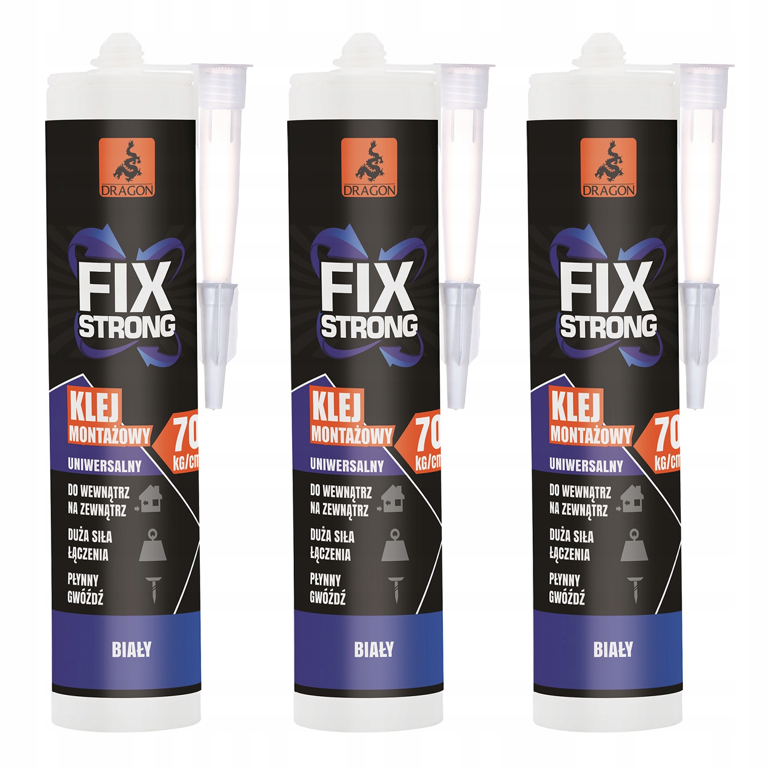 

Zestaw 3x Klej montażowy Fix strong 280ml Dragon
