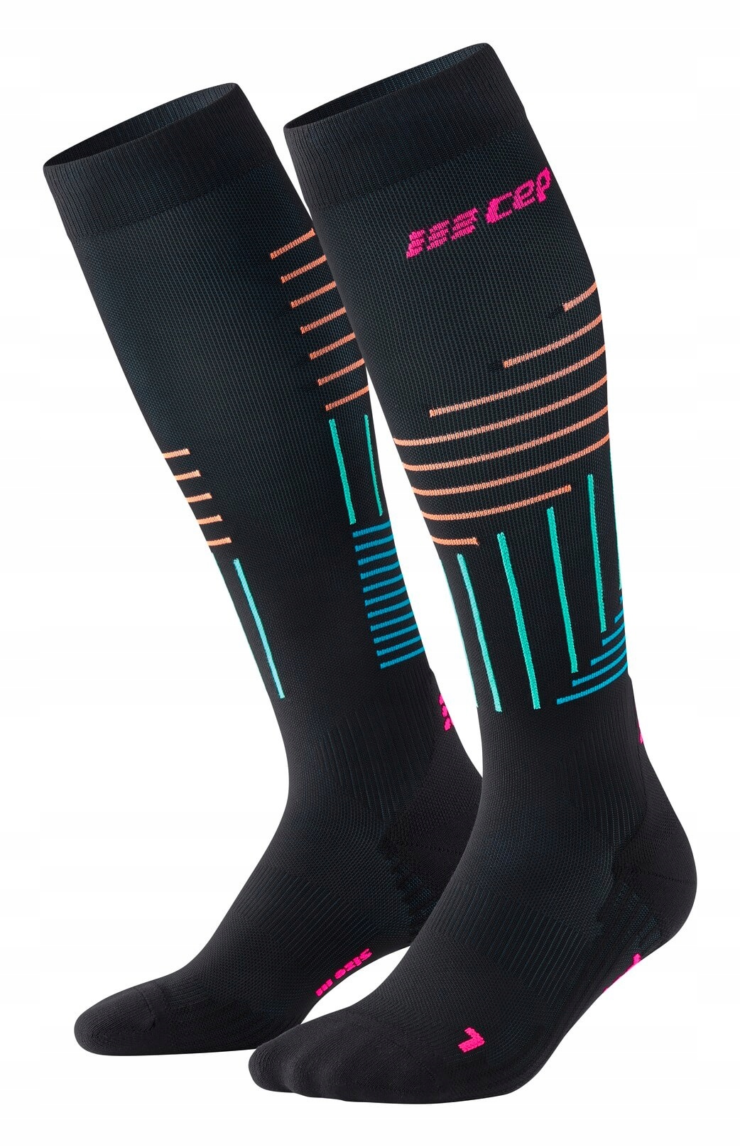 Cep the run limited 2024.2 socks, tall, black/neon pink, men, IV