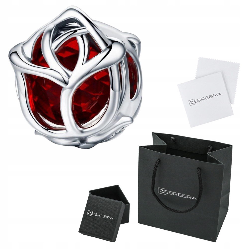 

Charms koralik Róża do Pandora srebro 925 prezent