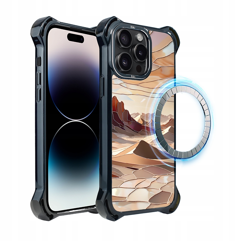 Pouzdro pro iPhone 14 Pro Ibizu DropGuard Ultra s MagSafe, Pouštní klid