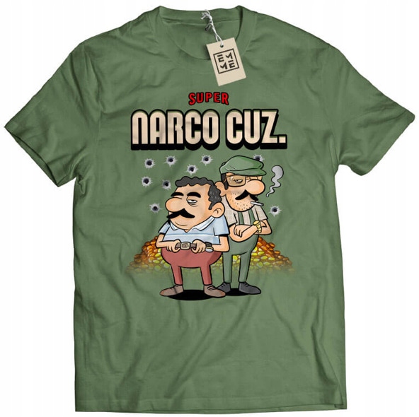 

Koszulka Narco Cuz Pablo Escobar Mario bros 2XL