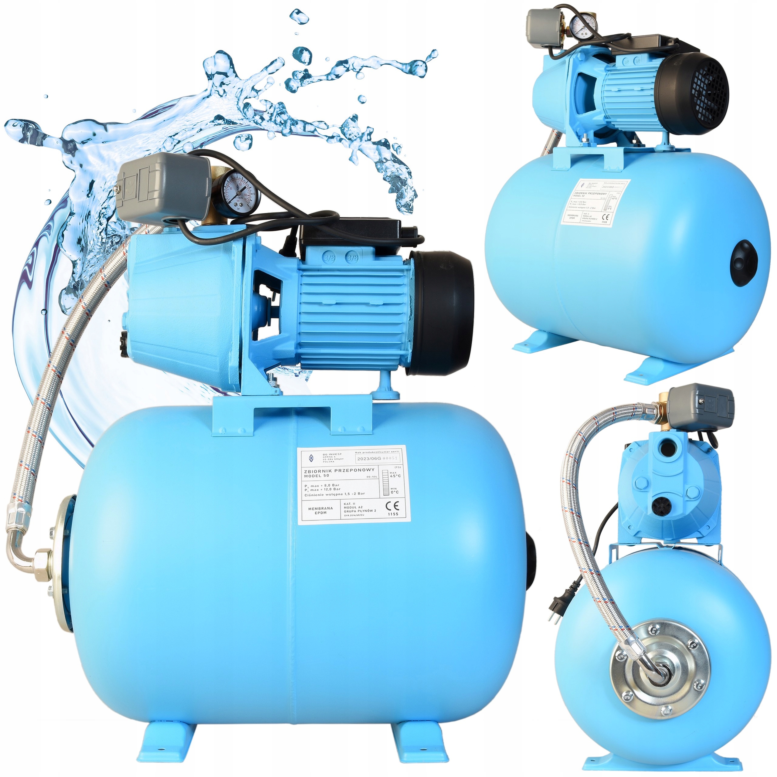 Hydrofor Na Vodu 50L Čerpadlo Jet 100 S Povrchová Sada 3600 l/h 1100 W