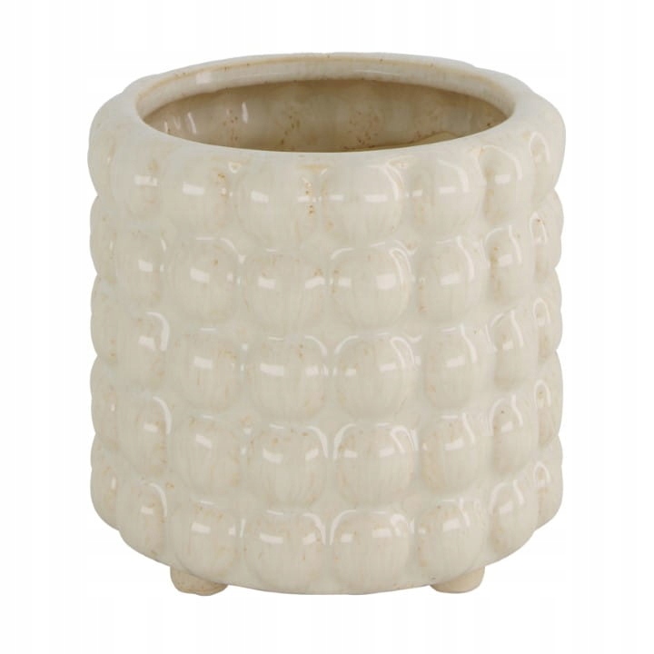 

Ceramiczna osłonka biała na nóżkach 13x13cm donica