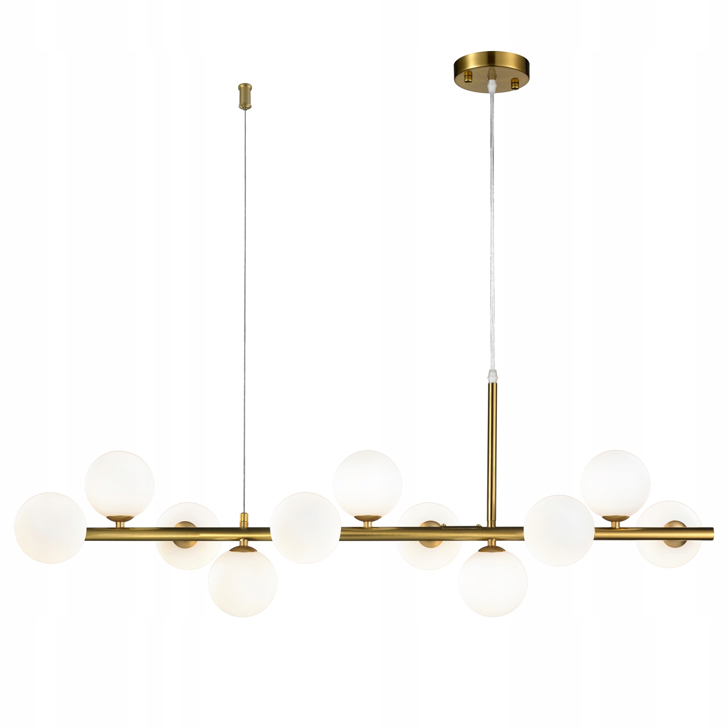 Zlatá nad stôl; Závesná lampa Mini Moon zlatá 100 cm