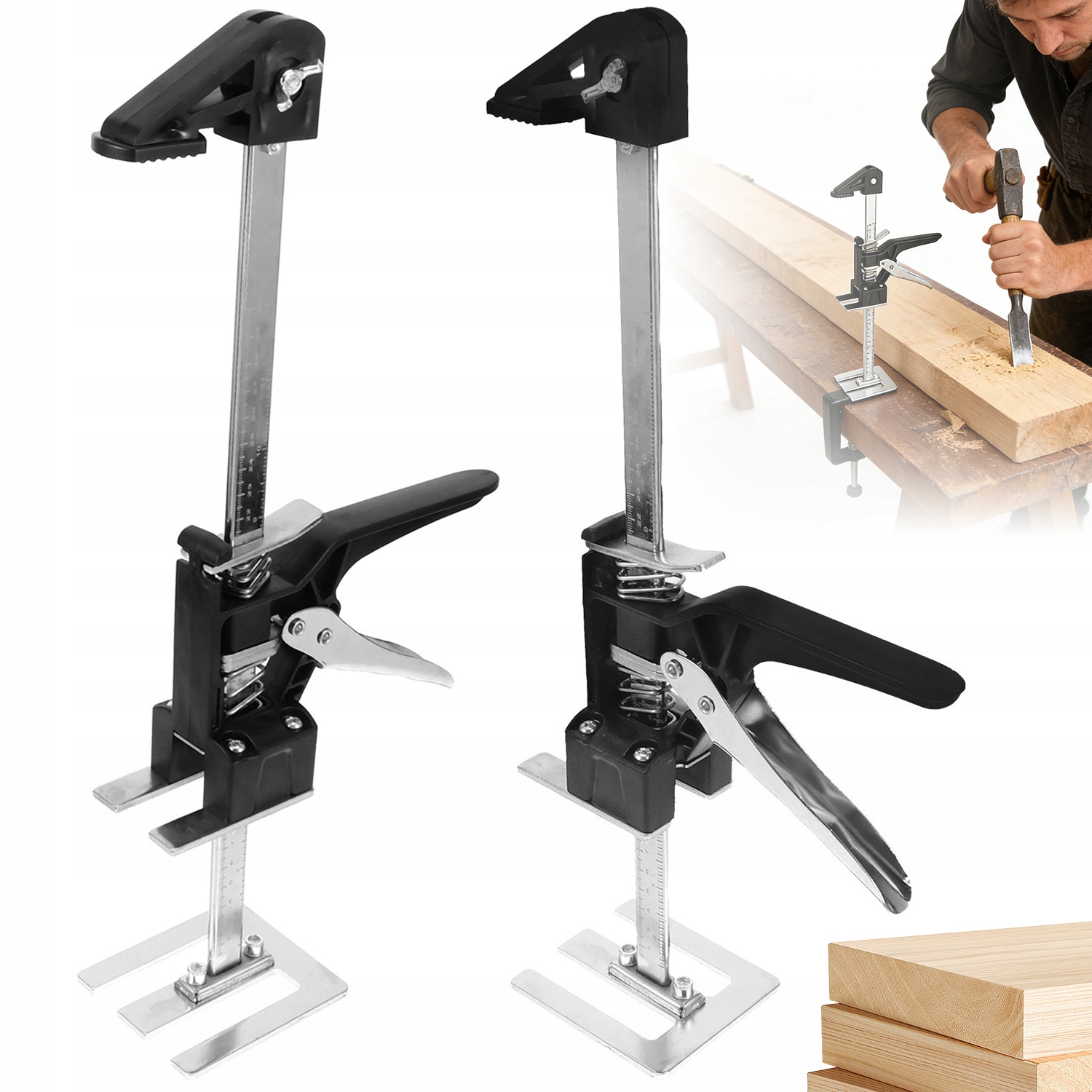 Zvedáky Na Dveře Oken Nábytku 2 Ks 30 CM Ocel Pevná Regulace