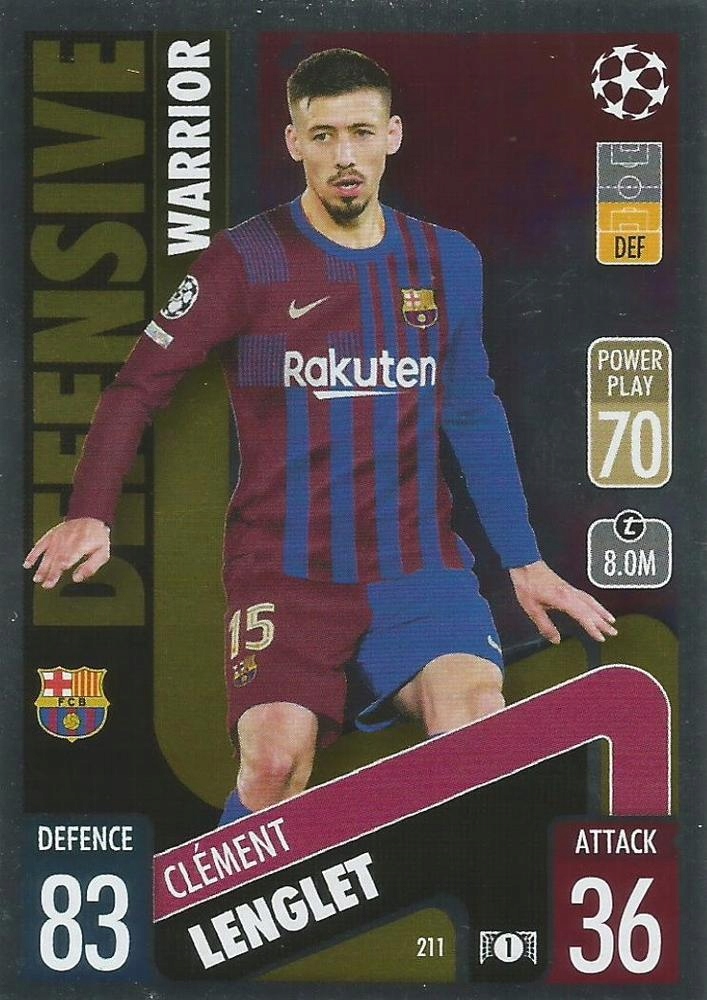 Match Attax 2021/22 211 Clément Lenglet Topps