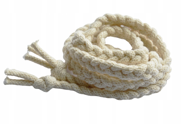 

Pasek ze sznurka pleciony cienki ecru 150 cm