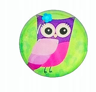 ŚLICZNY SZKLANY MAGNES / UROCZA SOWA