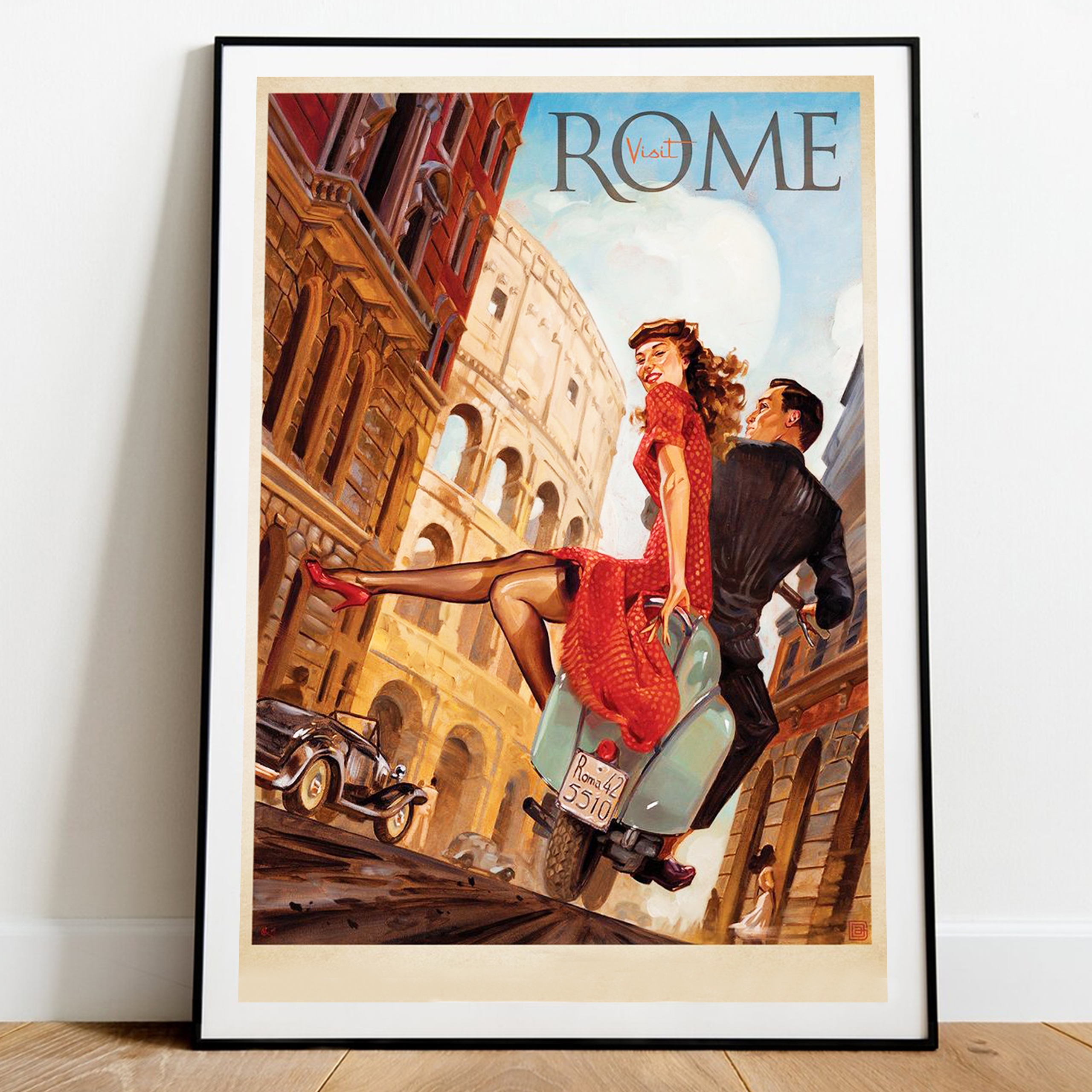 

Plakat Włochy Rzym Rome Travel Romantyczny A2