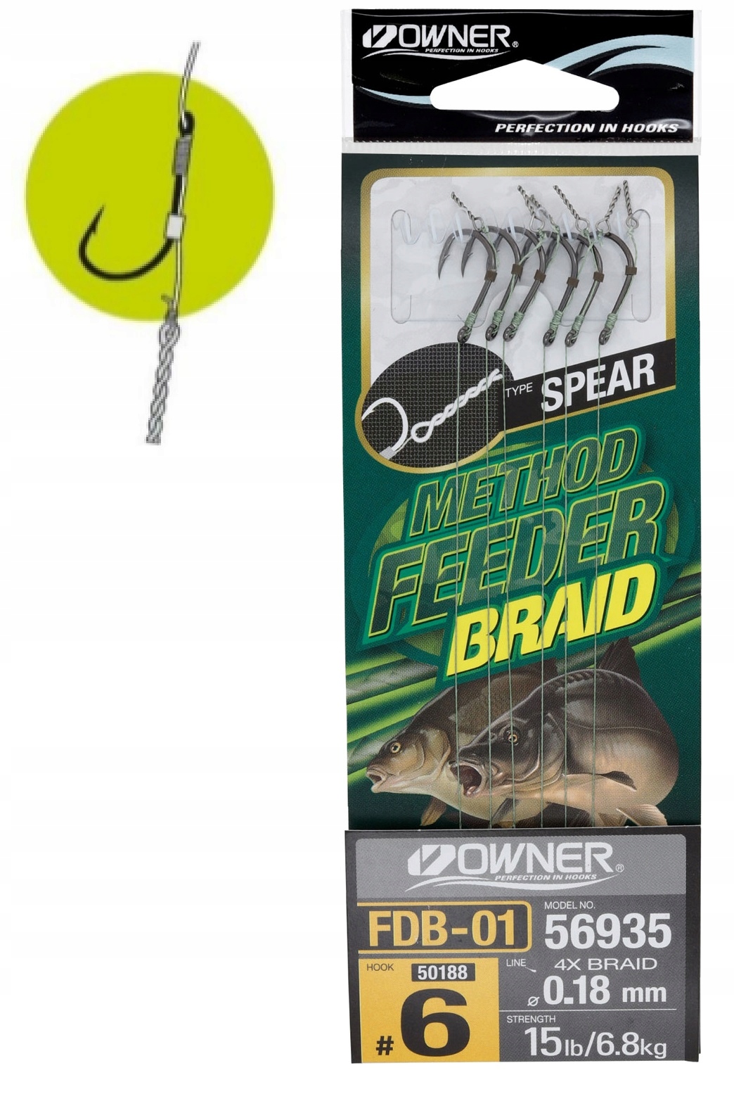 Gotowe Przypony Method Feeder Owner Na Plecionce Bagnet Wkręt NR.6