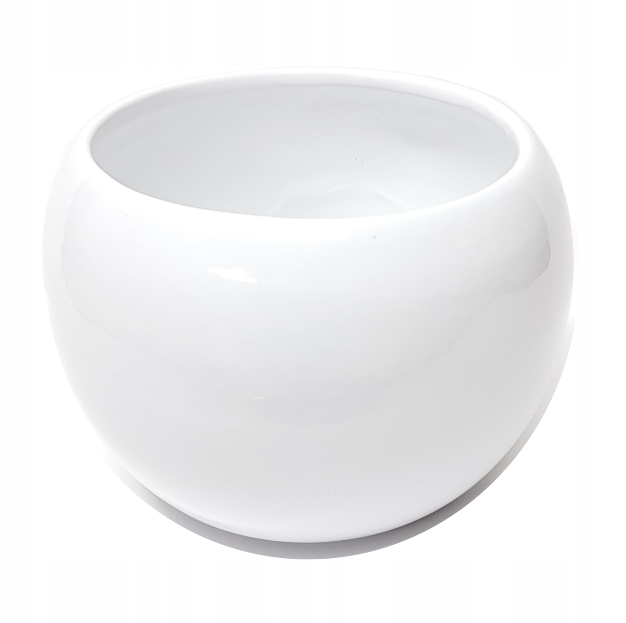 

Osłonka doniczka kula ceramiczna biała