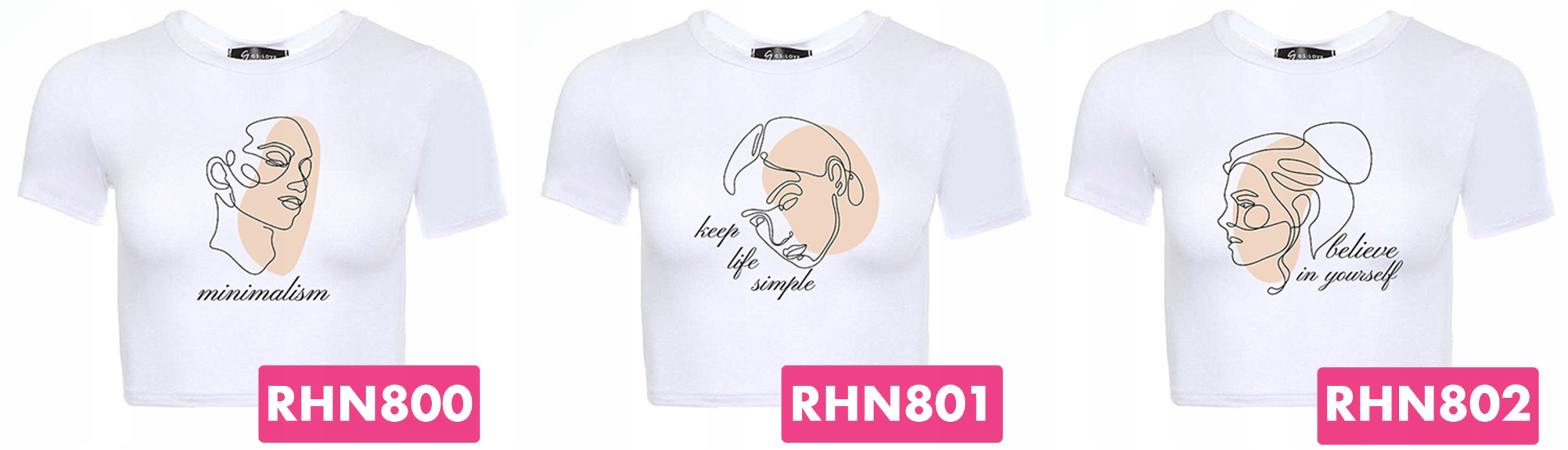 Krótka Koszulka Damska KEEP LIFE SIMPLE Wzory - L Wzór dominujący print (nadruk)