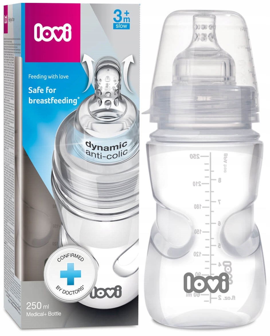 

Lovi Medical Butelka 250ML Aktywne Ssanie 3M+