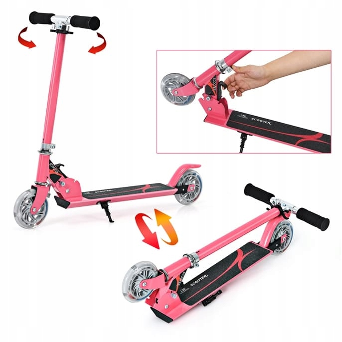 HULAJNOGA SKŁADANA DLA DZIECI Z KOŁAMI LED 70KG Marka Costway