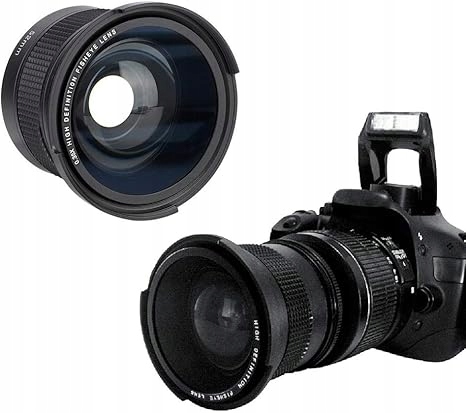 Objektiv Typu Rybí Oko 52 MM Univerzální Širokoúhlý Objektiv 0.35X