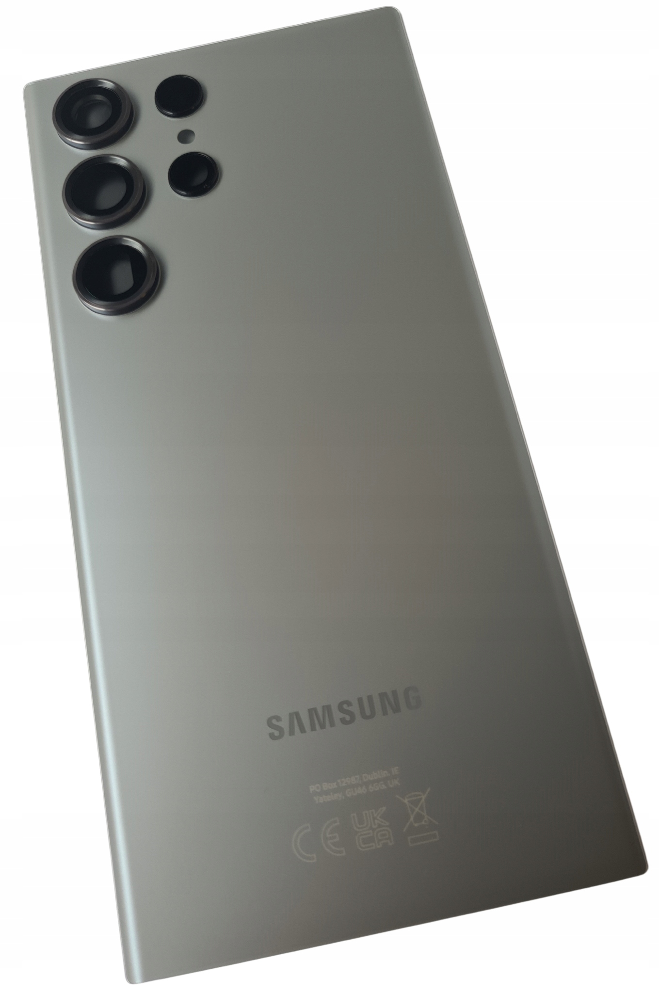 Org Klapka Originálna zadná strana kryt Samsung Galaxy S23 Ultra S918, grafitová