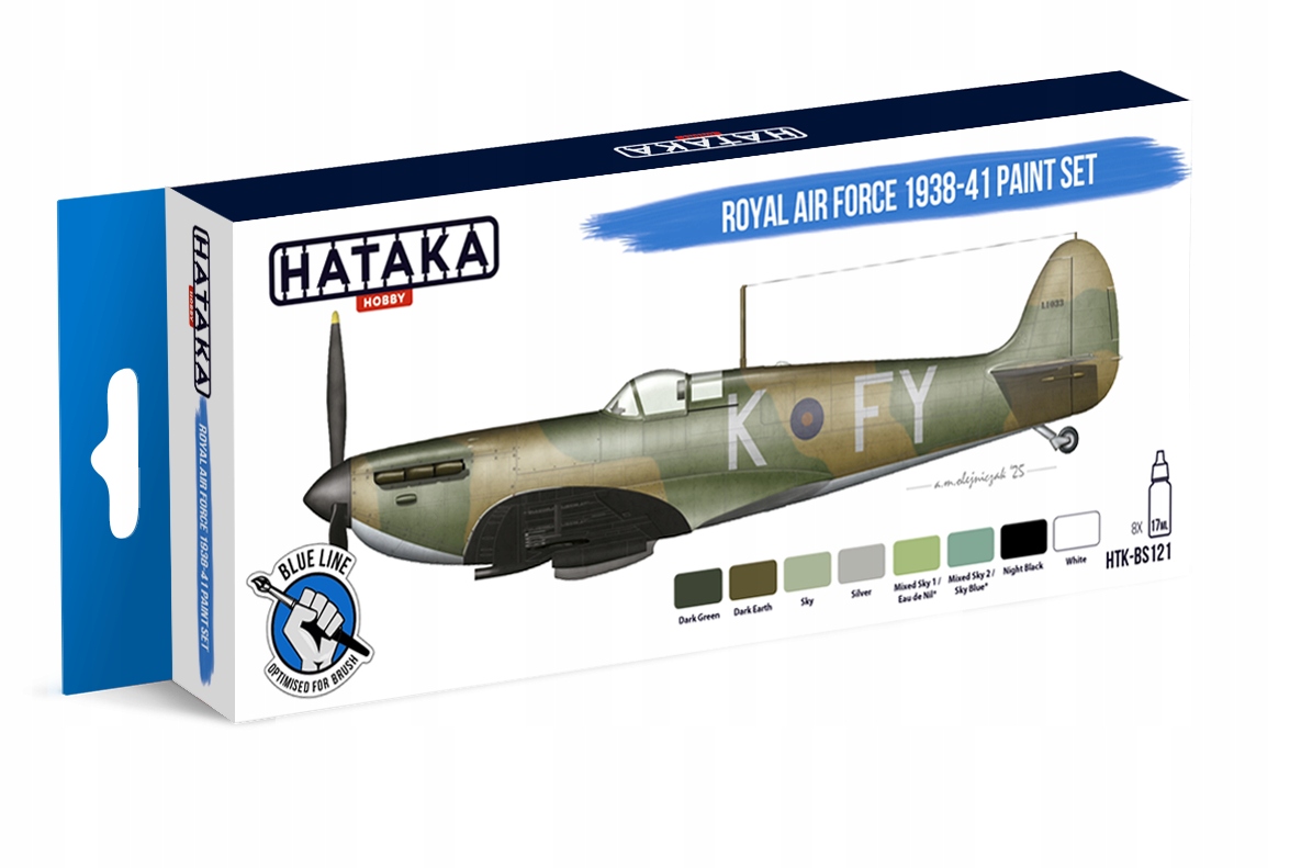 Sada barev Royal Air Force 1938-41 8x17 ml Hataka HTK-BS121