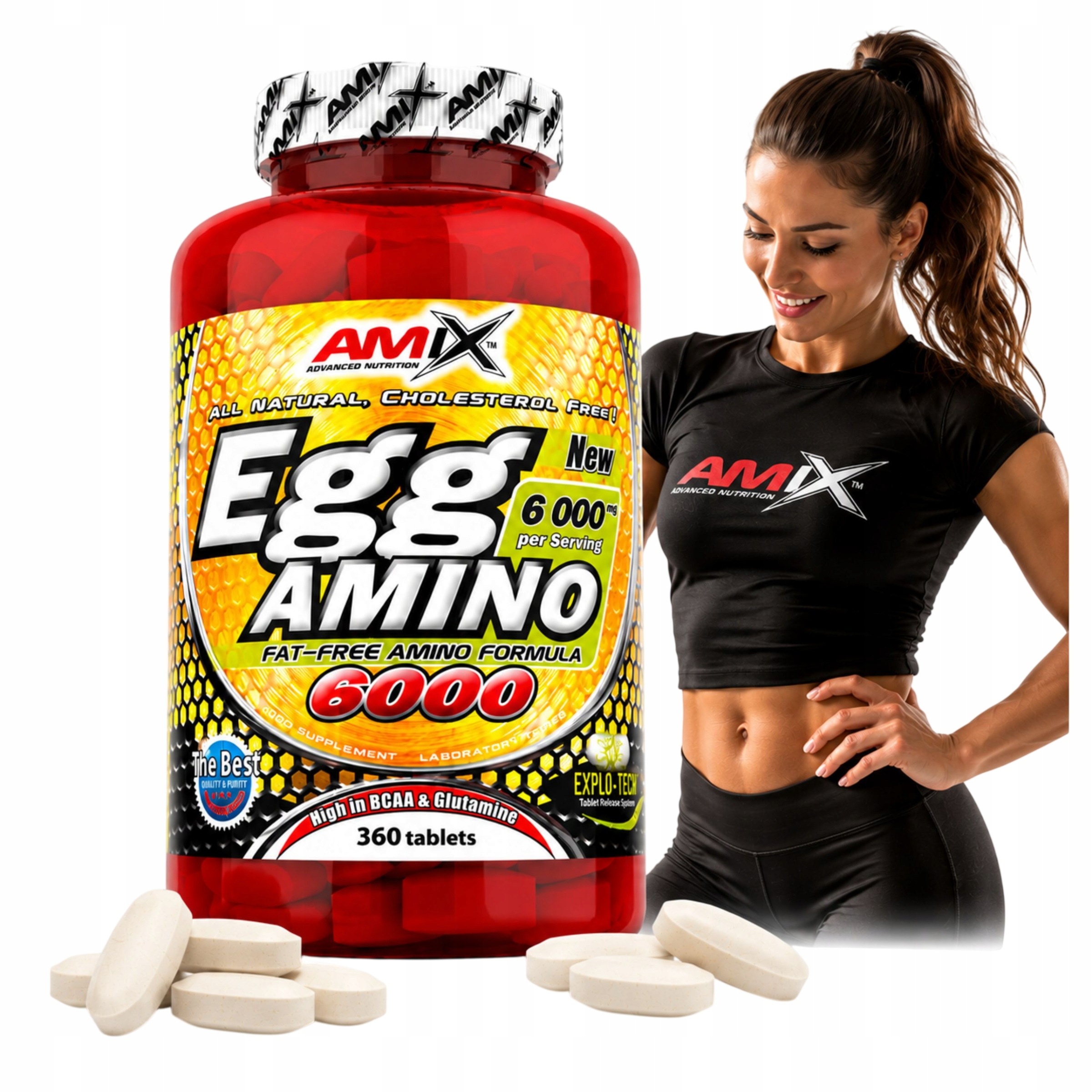 Albumin Kurzego Jaja Bílkoviny z Bcaa a Eaa Exogenní aminokyseliny 360ks