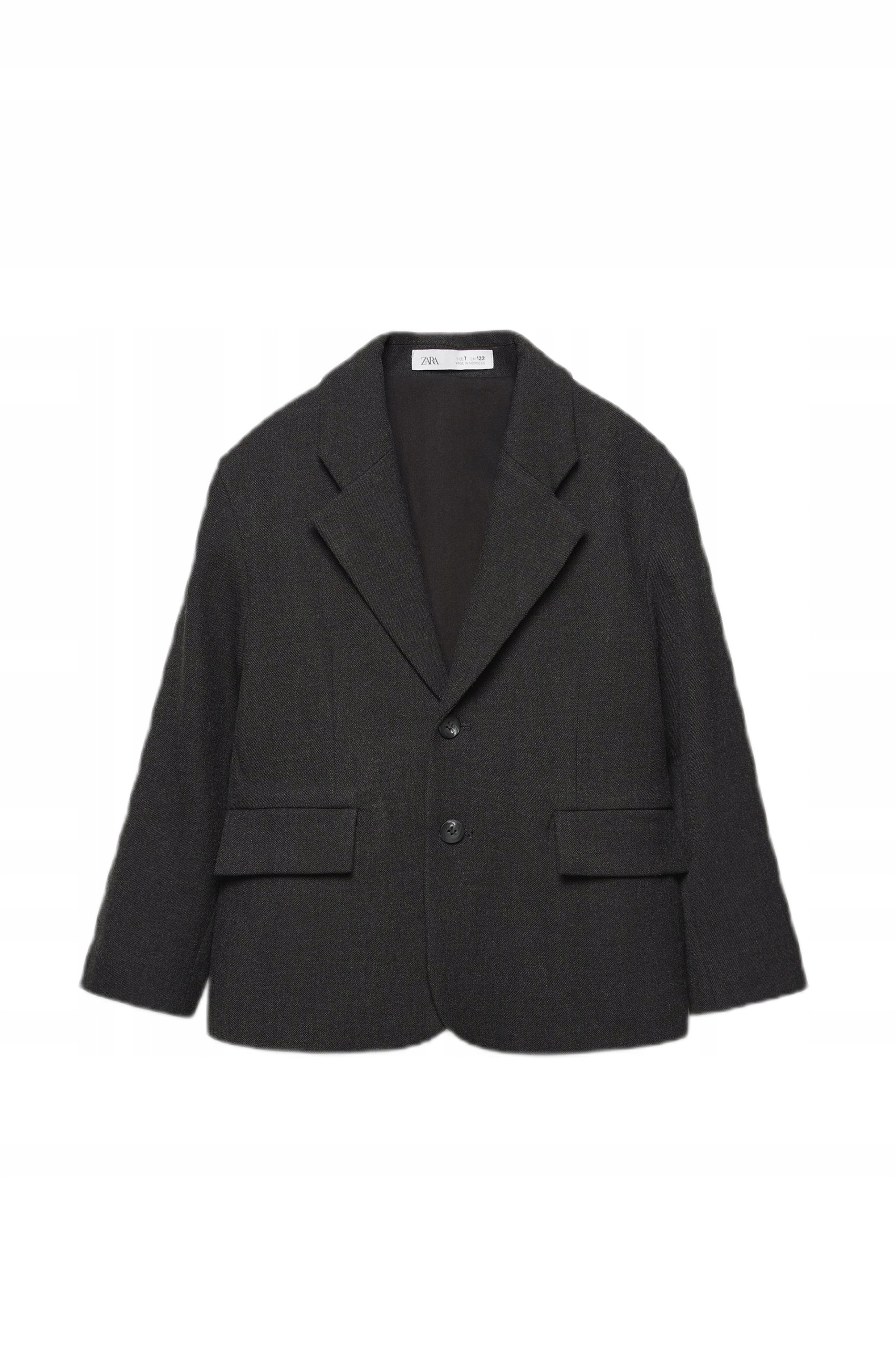 Zara grafit szara marynarka 152 11-12 l z tkaniny strukturalnej