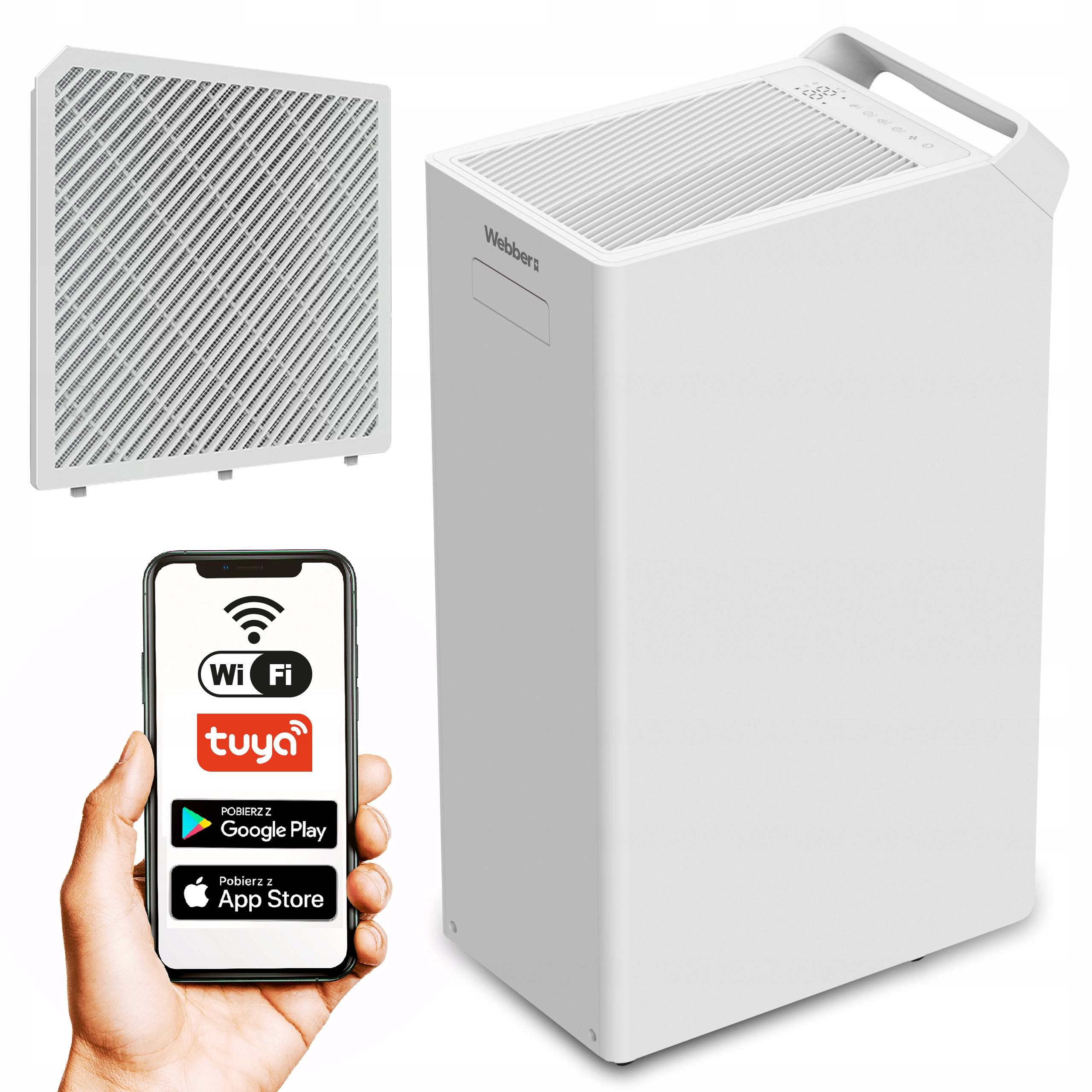 Odvlhčovač vzduchu 20l/24h Velký WiFi časovač Webber DEC600 pohlcovač