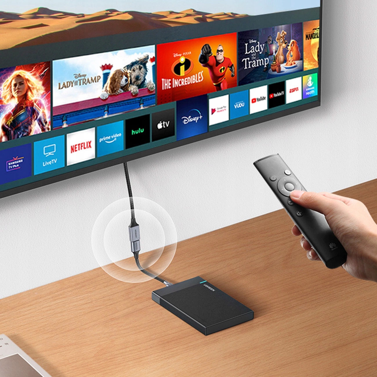 Przedłużacz USB Ugreen 3.0 5Gb/s 1m szary - Model US115 Certyfikat CE