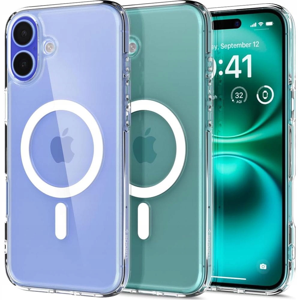 Pouzdro pro Apple iPhone 16 Plus, Spigen Ultra Hybrid MagSafe, průhledné
