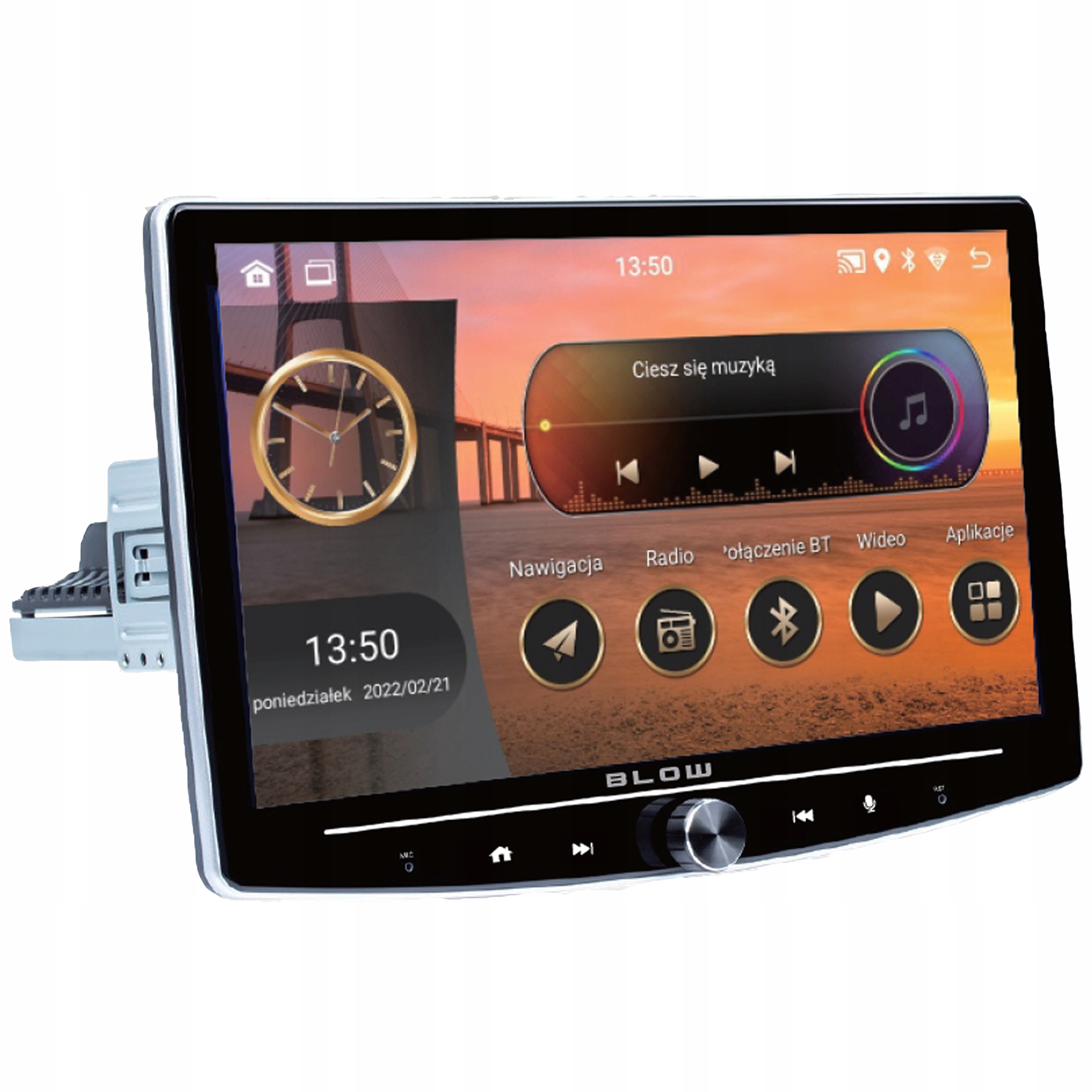 1DIN LCD 10" autorádio Android WiFi Gps Carplay Blow CP01