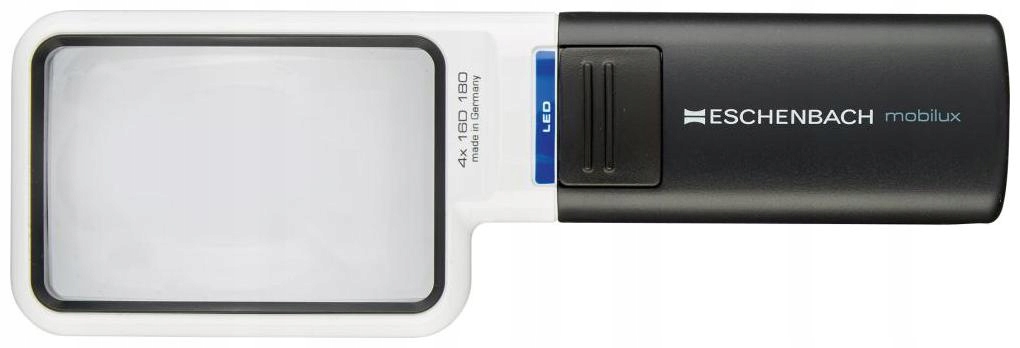 Podsvícená lupa Mobilux zvětšení x4 čočka 75x50 mm Eschenbach