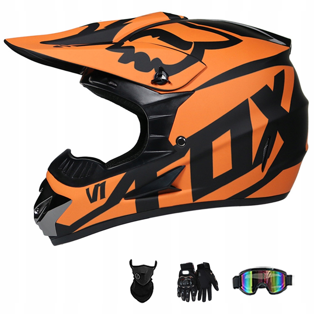 Motocyklová Přilba Lehká Enduro Quada Brýle Rukavice Maska M
