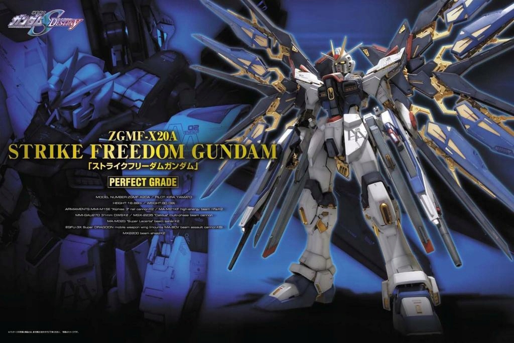 Gundam Perfect Grade Strike Freedom Gundam 30 CM Reprodukce