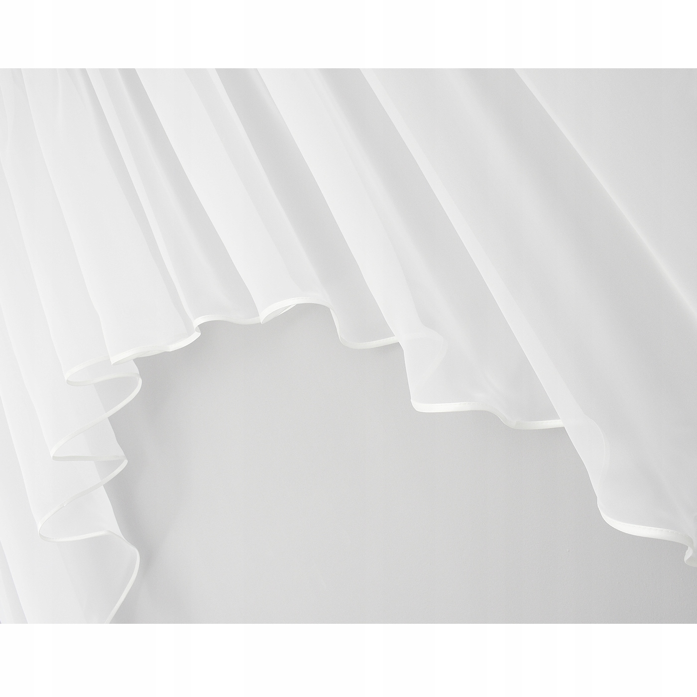 FIRANA GOTOWA WOAL 300x150 BIAŁA ŁUK LAMÓWKA Materiał woal