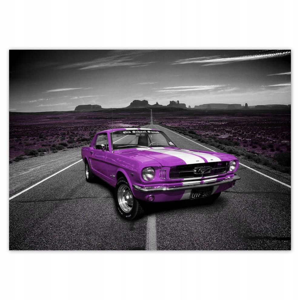 

Naklejki 70x50 Fioletowy Ford Mustang