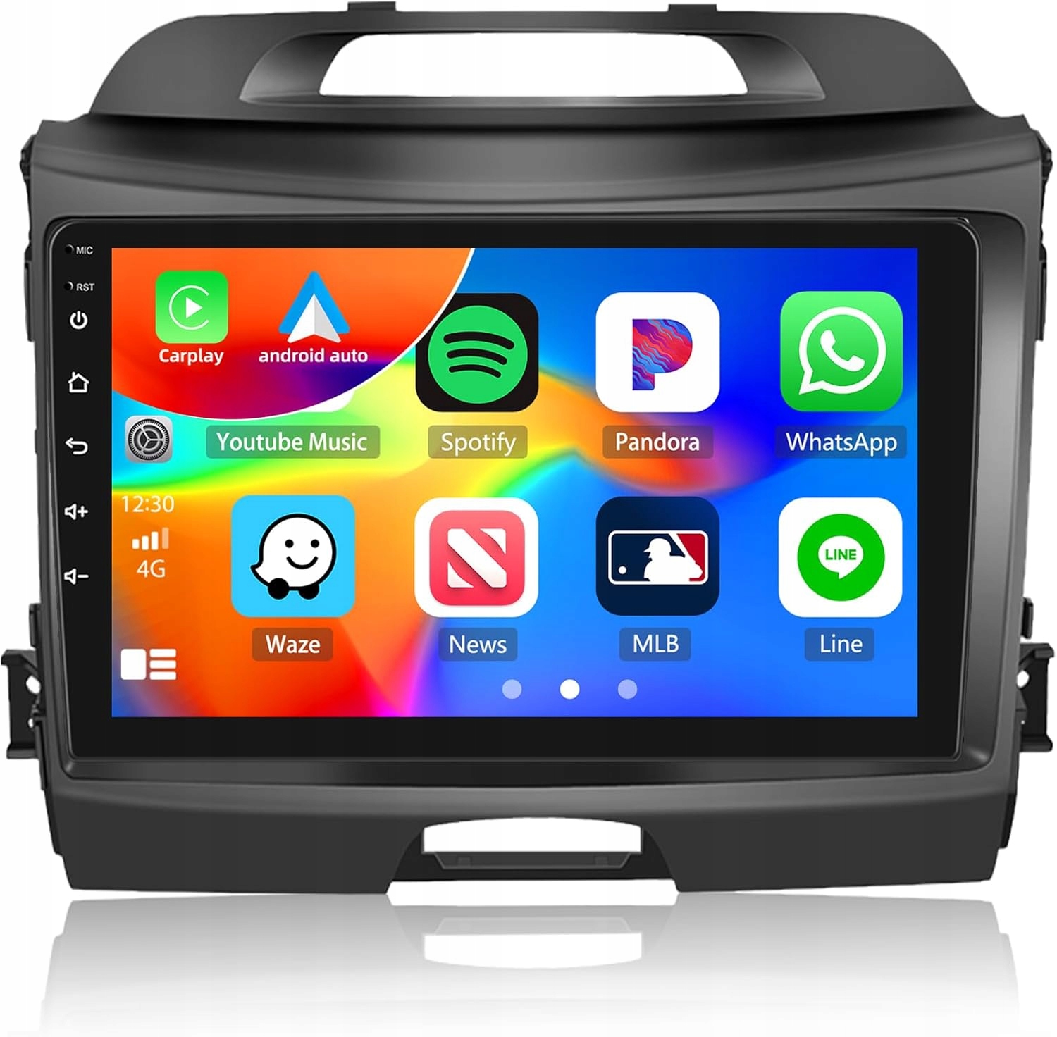 Rádio Android Auto Kia Sportage III 2010-15 2+64 Gb Kamera Carplay