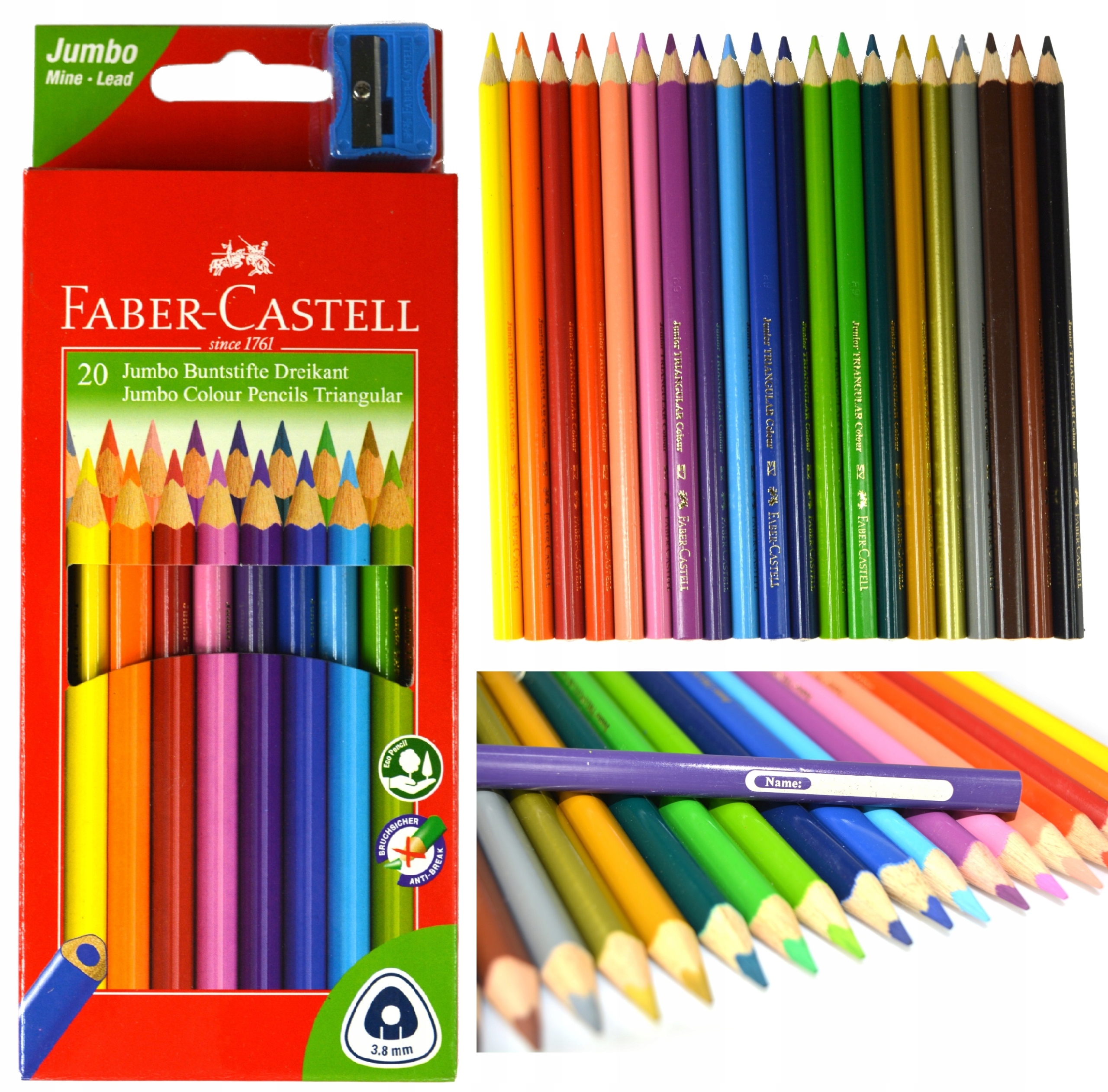 

Faber-castell Kredki grube trójkątne Jumbo 20 kol