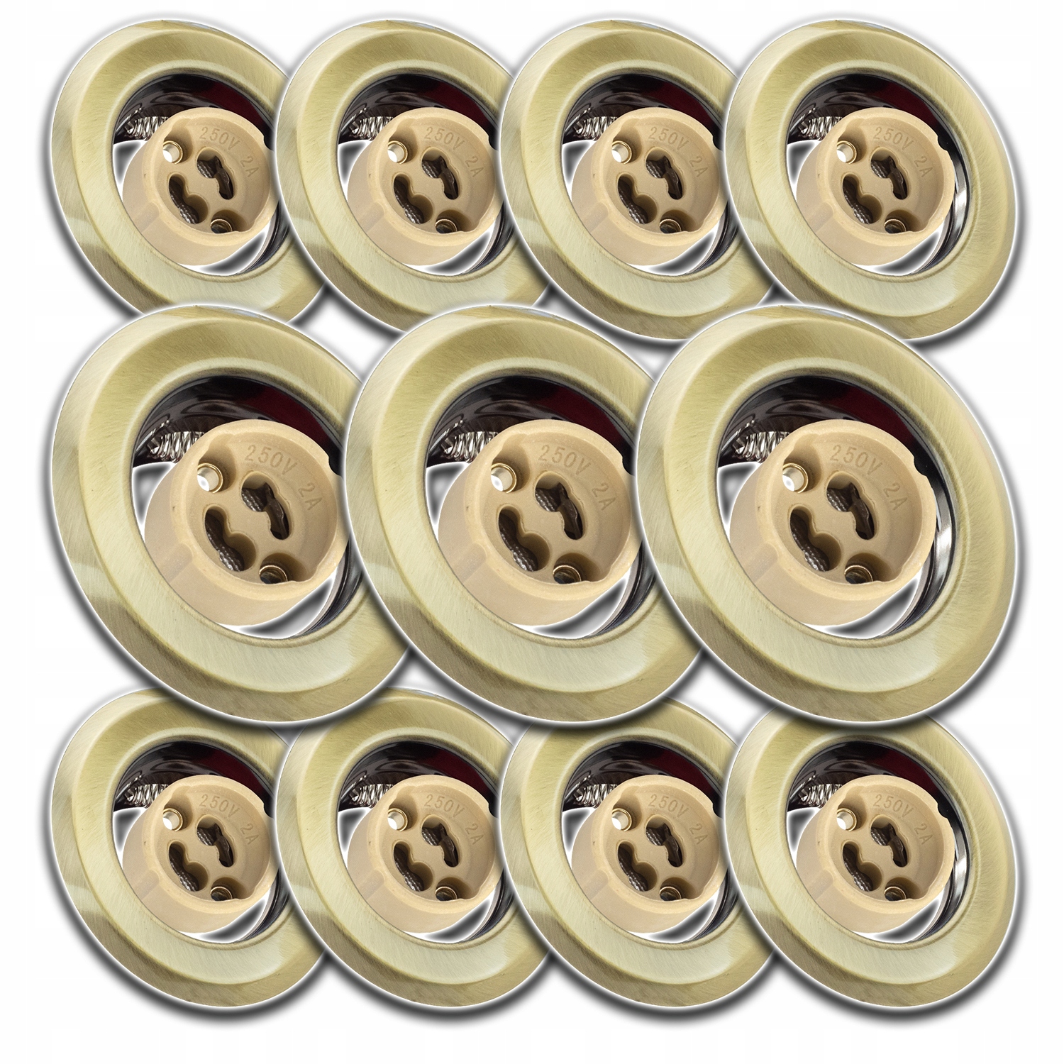 11x Kruhové Stropní Svítidlo Halogen+zásuvka Konektor GU10 Na Žárovku