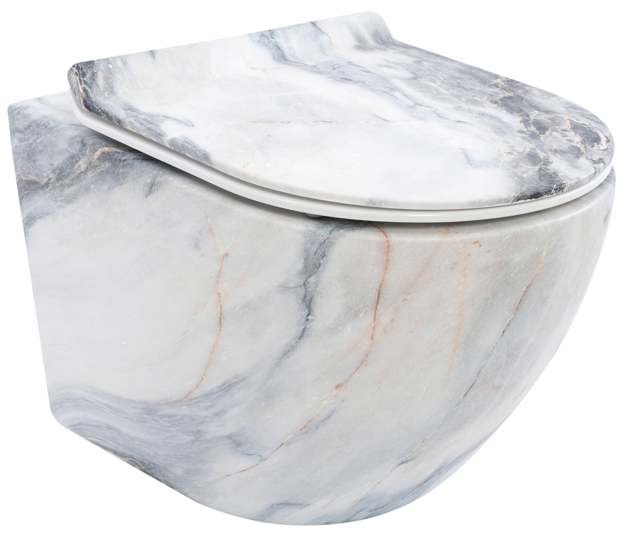 Závesná Wc Misa Rea Carlos Slim Rimless Granit Mat Závesná Misa 49,5x37