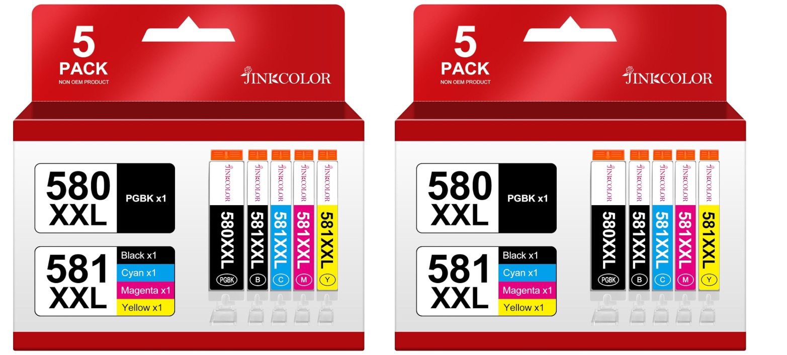 10x Tusz Do Canon PGI-580 CLI-581XL TS705a TS6350a TS6250 TS8350 TS9550