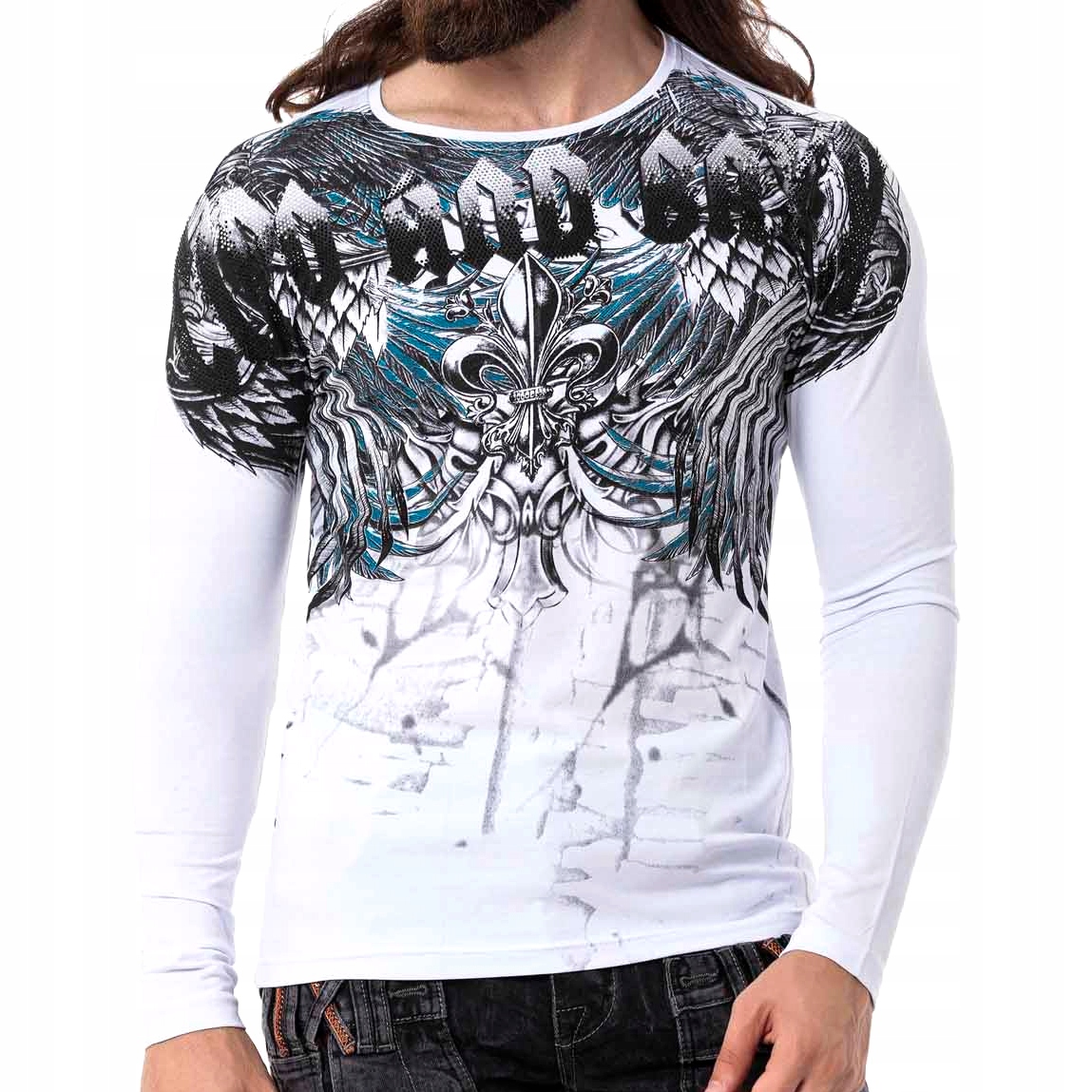 Cipo Baxx Mikina s dlouhým rukávem Šatonové Růže Potisky