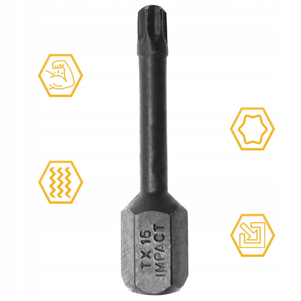 BIT KOŃCÓWKA UDAROWA TX 15 30mm GWIAZDKOWY TORX TORSION IMPACT COBIT 1szt Liczba elementów pojedyncze