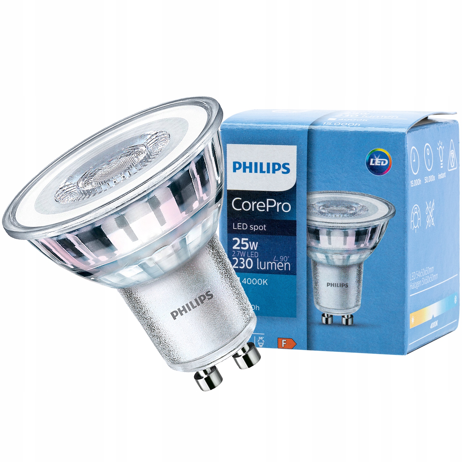 

Żarówka Led Halogen GU10 3,1W 25W Philips 4000K