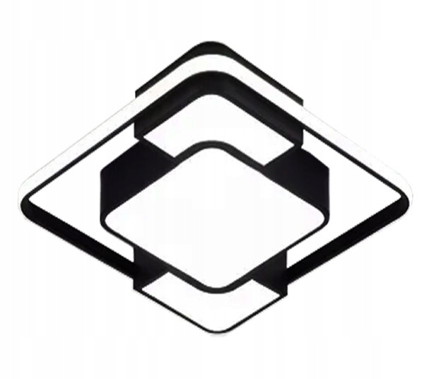 PLAFON LED LAMPA SUFITOWA DUŻA BLACK WHITE PILOT