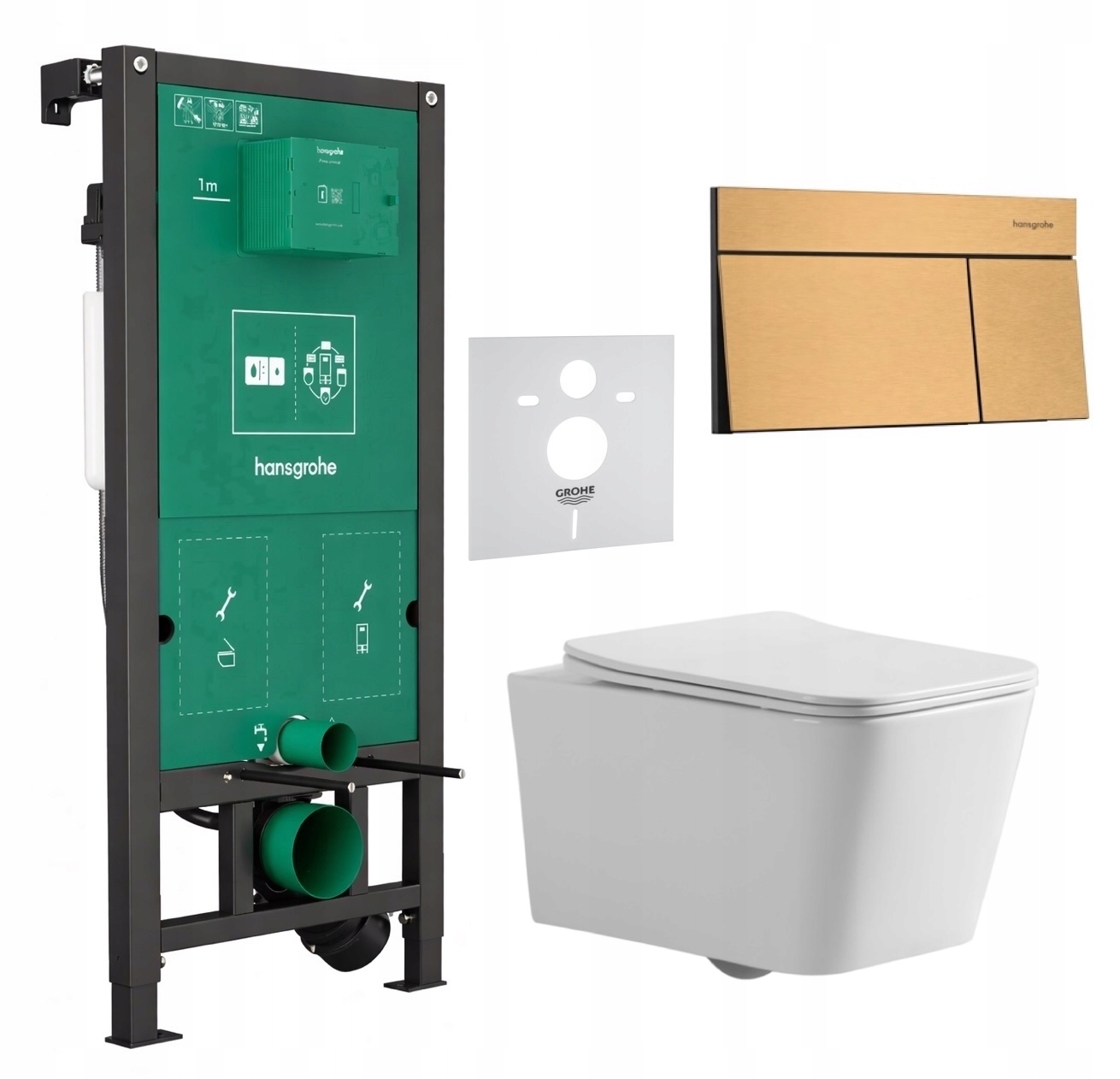 7v1 Wc Sada Stelaz Hansgrohe iFrame Wc Miska Imprese Tornado Tlačidlo