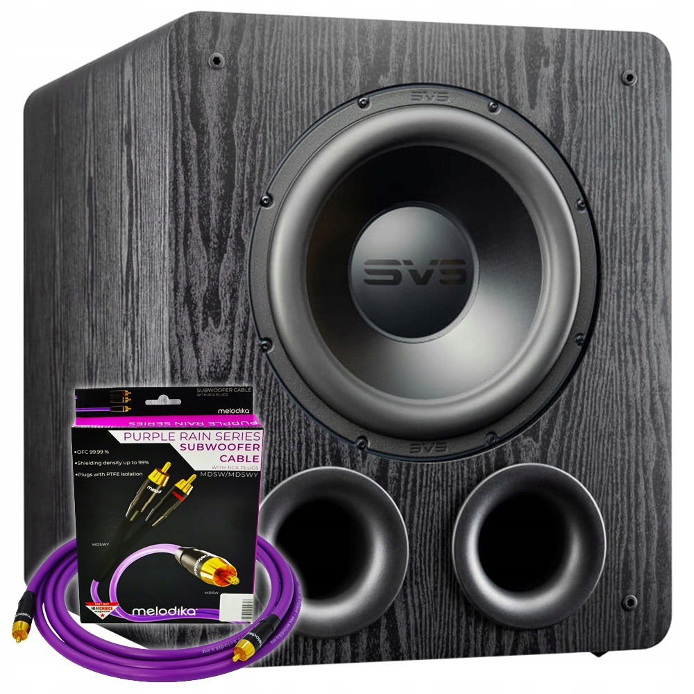 Subwoofer Aktywny Svs PB-2000 Pro Kabel Melodika MDSW30 Rca-rca 3m