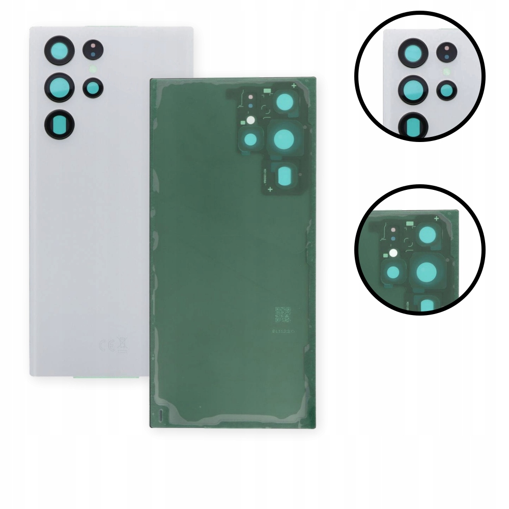 Tylna klapka, tylne szkło do Samsung Galaxy S22 Ultra 5G, biała
