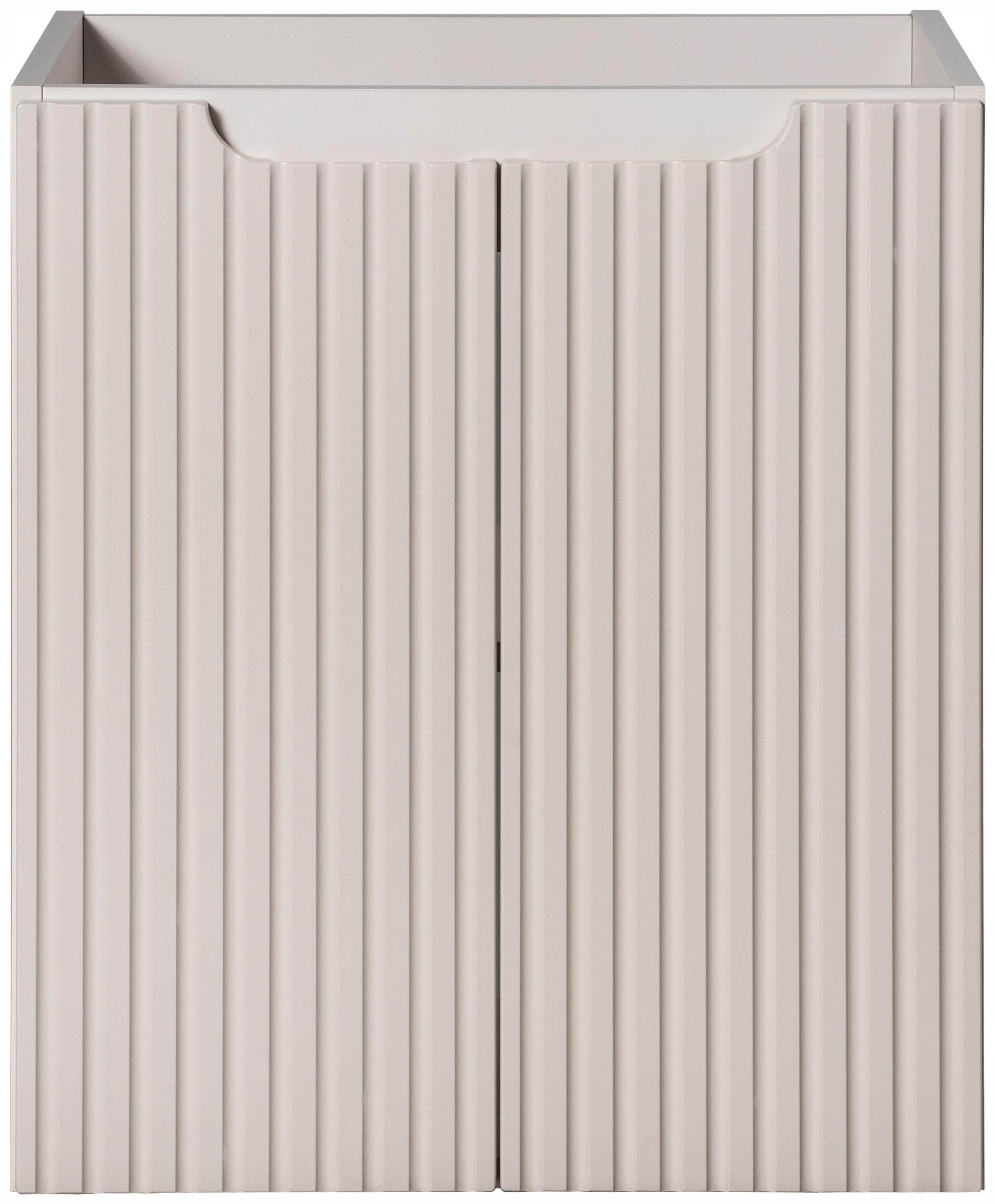 KASZMIROWA ryflowana szafka NOVA CASHMERE 82-50 2D z blatem 50 cm OAK Typ wiszące