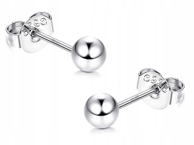 

Kolczyki Srebrne Gładkie Kulki Kuleczki Balls 5MM