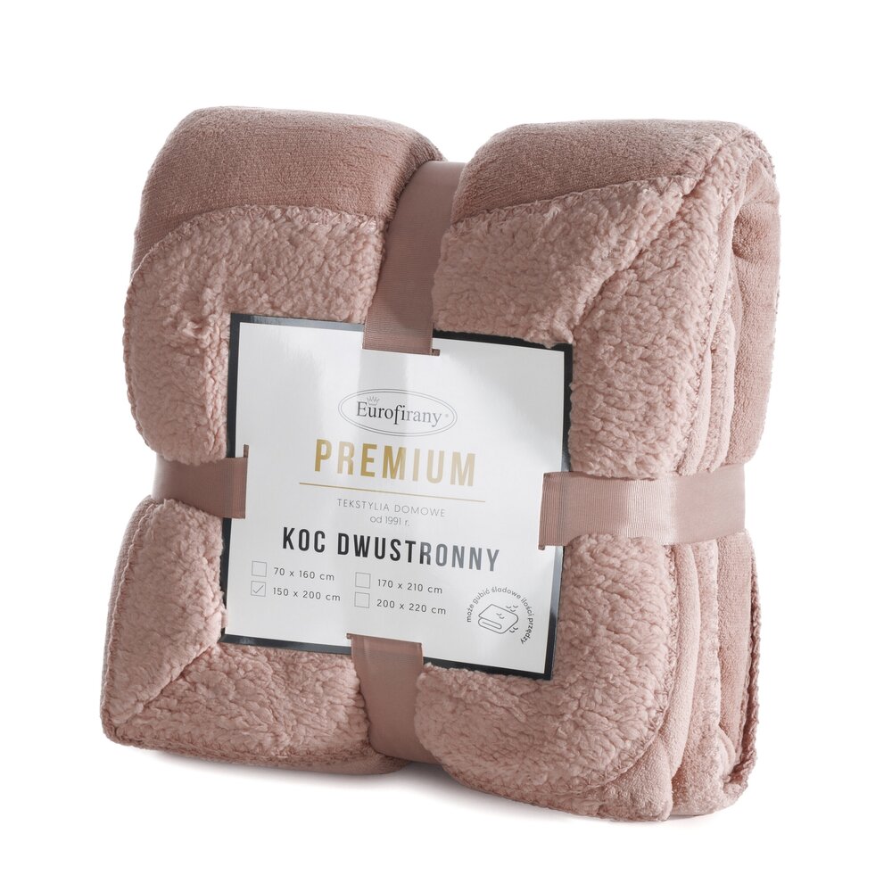 Deka přehoz Tedy 170x210 Eurofirany mocha měkká bukla teplý fleece