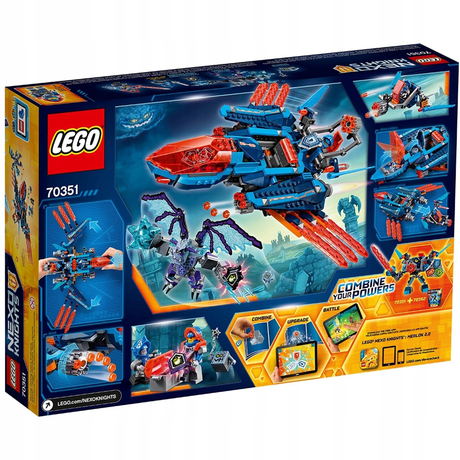 LEGO NEXO KNIGHTS 70351 BLASTEROWY MYŚLIWIEC CLAYA Numer produktu 70351