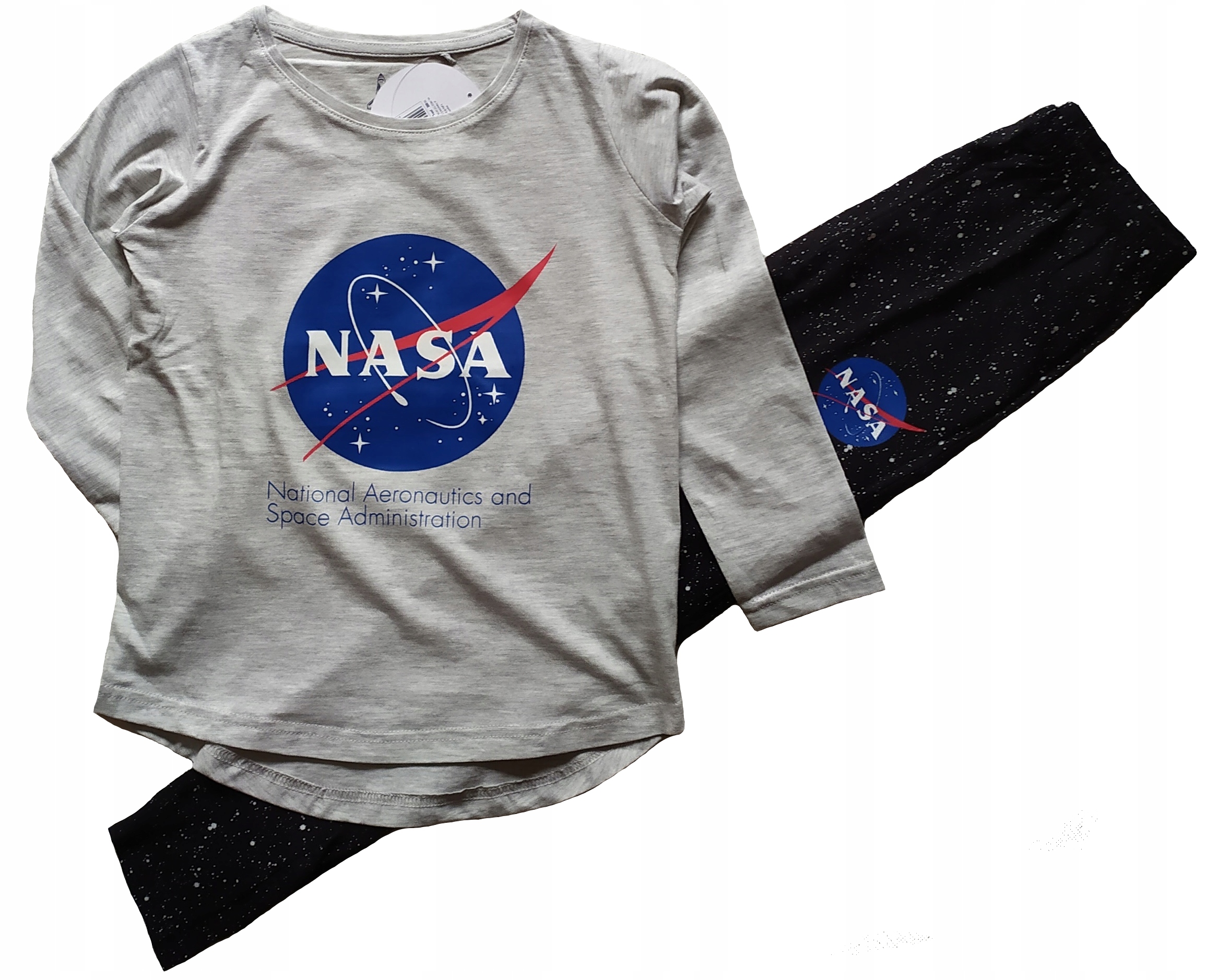 

Nasa piżama dziewczęca szaro-czarna 128/134